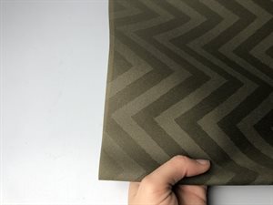 Kraftig tekstildug - væskeskyende og flot lys army med zig zag